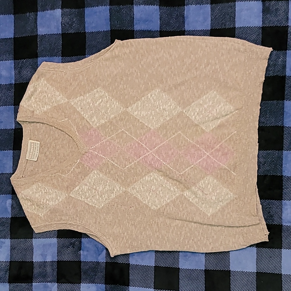 Vintage. Made in Ireland. Lord Jeff. 60linen-40fine cotton. Sweater vest.  Large